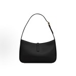 SAINT LAURENT YSL LE5A7 Gold Logo underarm bag, wandering bag, hand bag, shoulder bag, small size for women, black